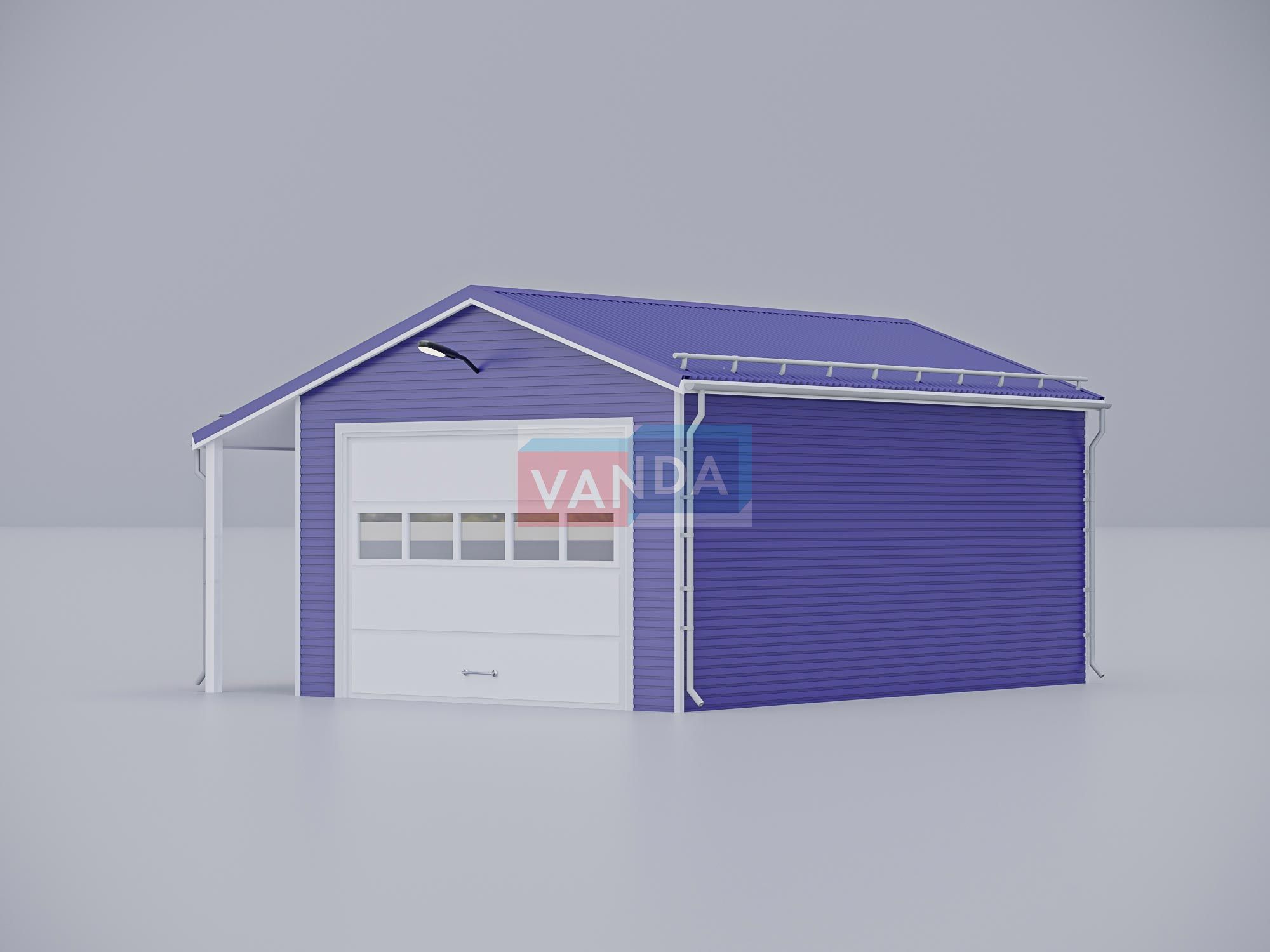 Гараж из сэндвич панелей 4х6